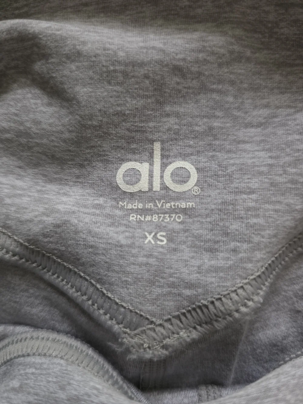 ALO Yoga Light Gray High-Waist Ribbed Waistband Athletic Shorts